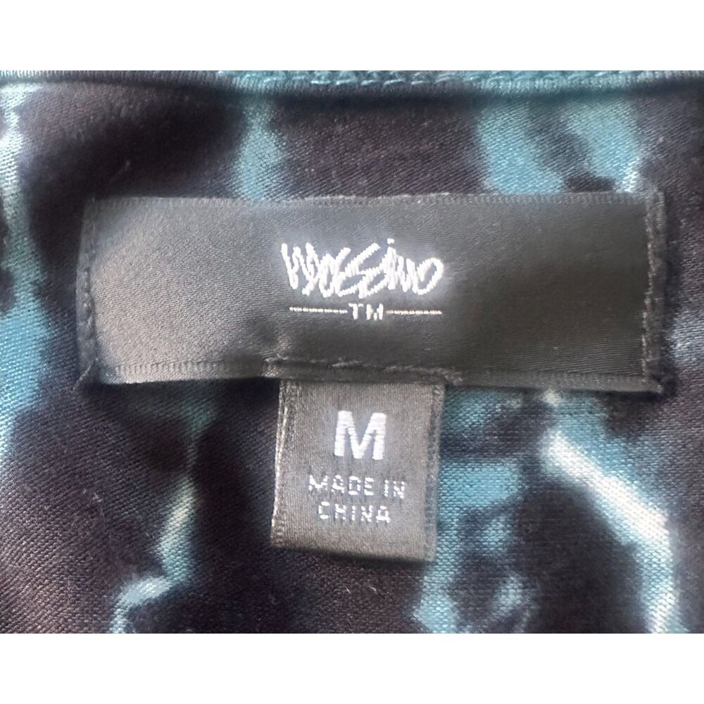 Mossimo Womens Tie Dye Maxi Dress Racerback Black Teal White Medium - Picture 5 of 7